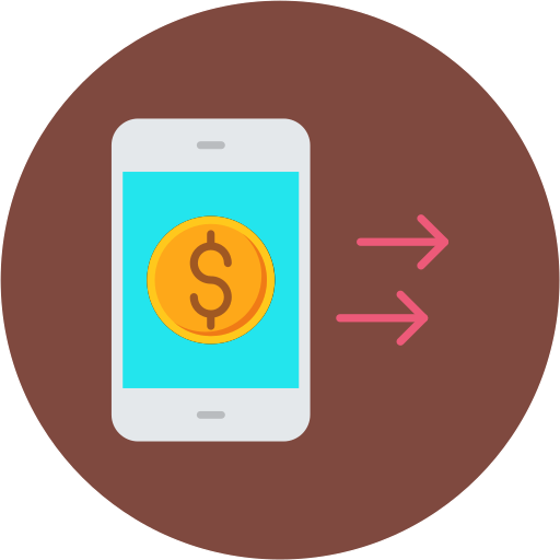 transferencia en línea icono gratis