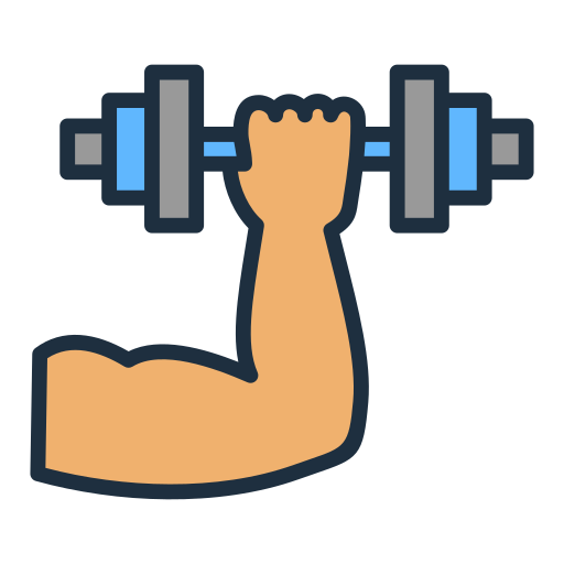 entrenamiento de fuerza icono gratis