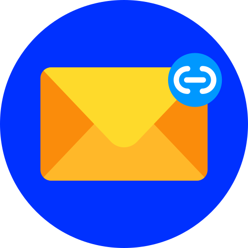 correo electrónico vinculado icono gratis