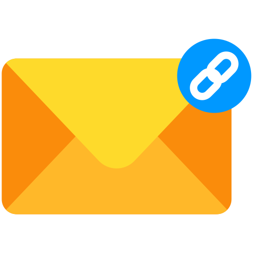 correo electrónico vinculado icono gratis