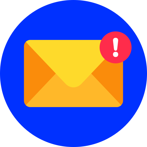 alerta de correo electrónico icono gratis