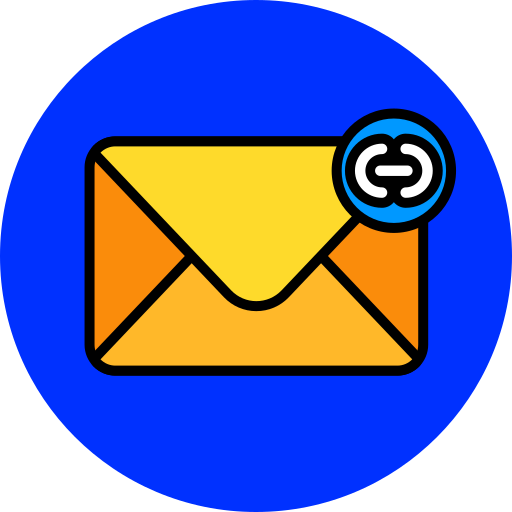 correo electrónico vinculado icono gratis