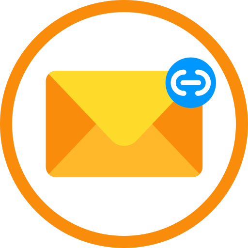 correo electrónico vinculado icono gratis