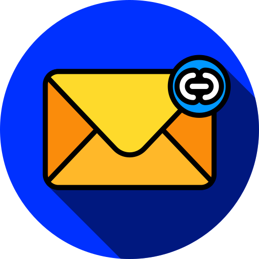 correo electrónico vinculado icono gratis