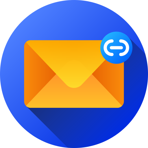 correo electrónico vinculado icono gratis