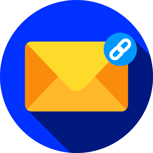 correo electrónico vinculado icono gratis