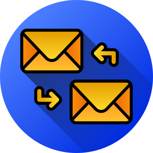 transferencia de correo electrónico icono gratis