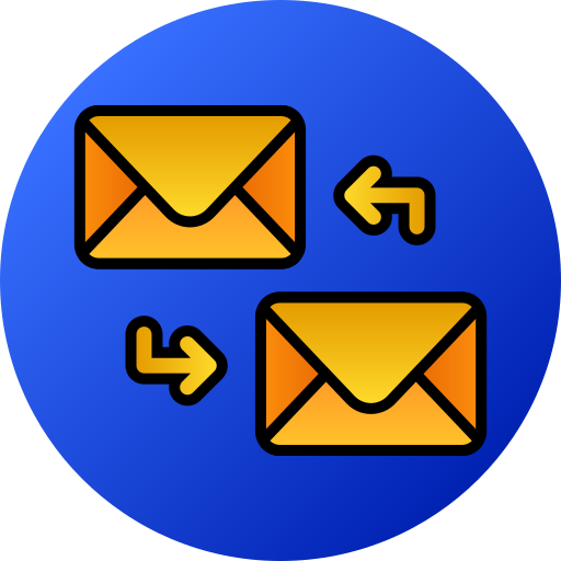 transferencia de correo electrónico icono gratis