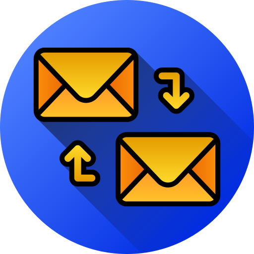 transferencia de correo electrónico icono gratis