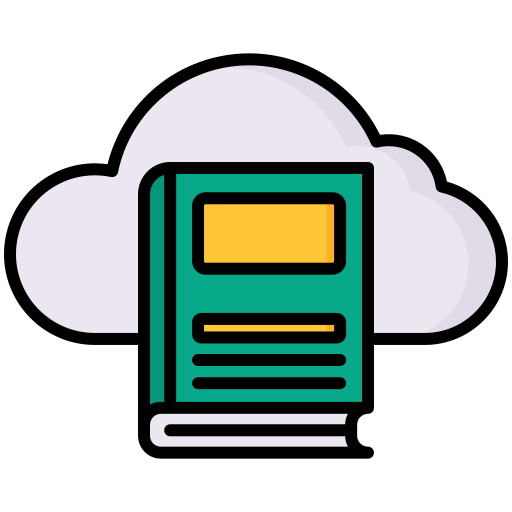 biblioteca en la nube icono gratis