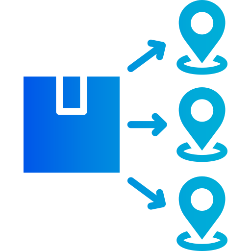 distribución icono gratis