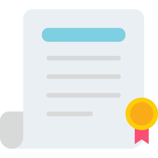 Certficate free icon Certficate free icon