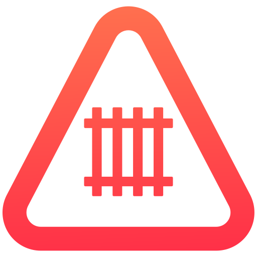 cruce de vías de tren icono gratis