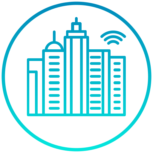 ciudad inteligente icono gratis