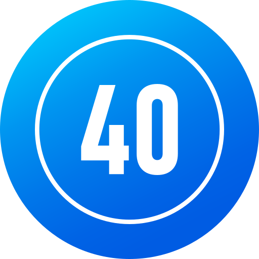 límite de velocidad 40 icono gratis