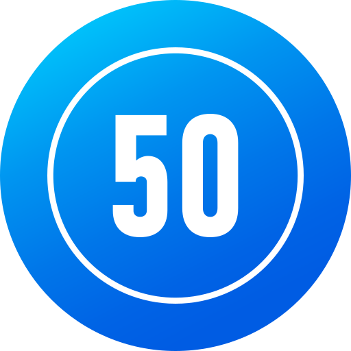 límite de velocidad 50 icono gratis