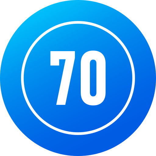 velocidad 70 icono gratis