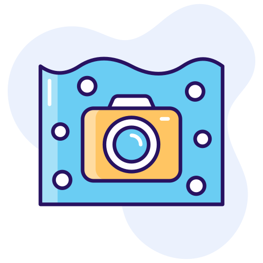 fotografía submarina icono gratis