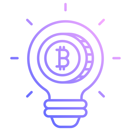 la idea de bitcoin icono gratis