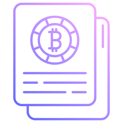 documento de bitcoin icono gratis