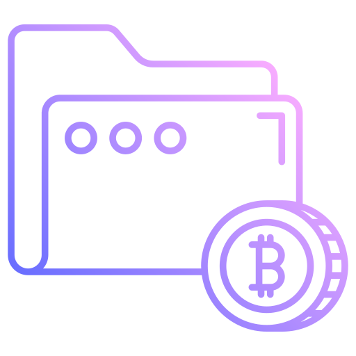 carpeta de bitcoin icono gratis