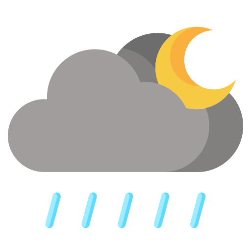lluvia nocturna icono gratis