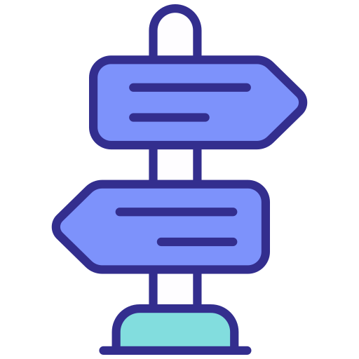 señal de dirección icono gratis