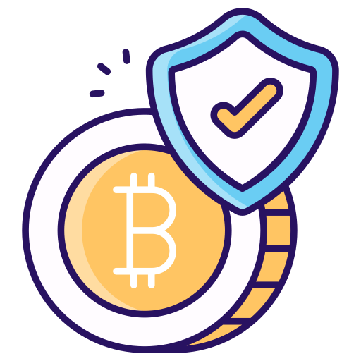 seguridad de bitcoin icono gratis