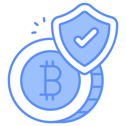 seguridad de bitcoin icono gratis