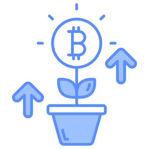 planta de bitcoin icono gratis