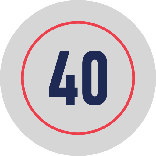 límite de velocidad 40 icono gratis