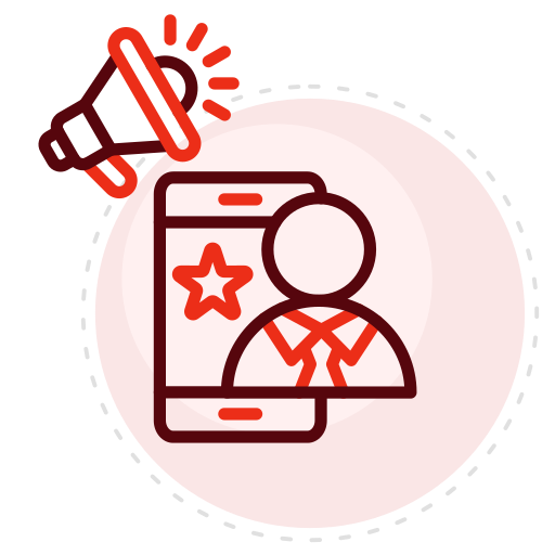 hombre de influencia icono gratis