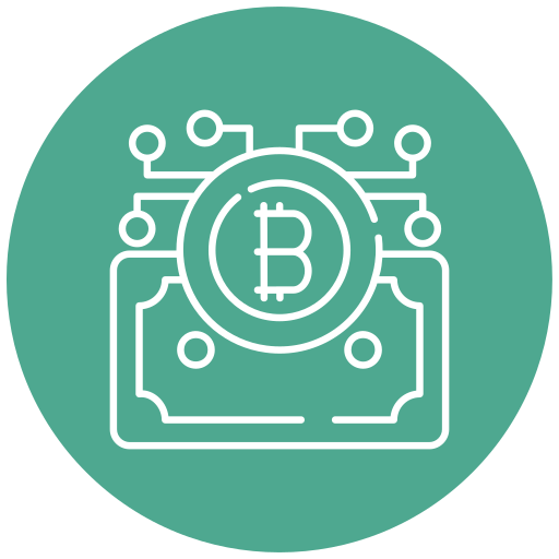 red bitcoin icono gratis