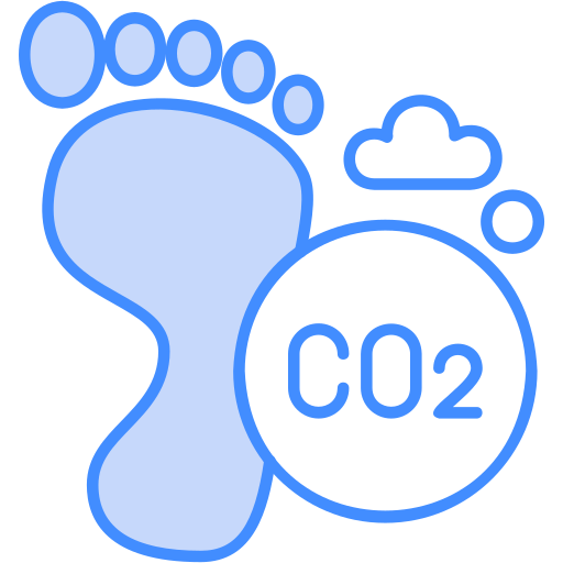 Carbon footprint free icon
