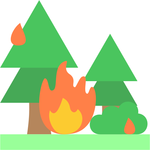 incendio forestal icono gratis