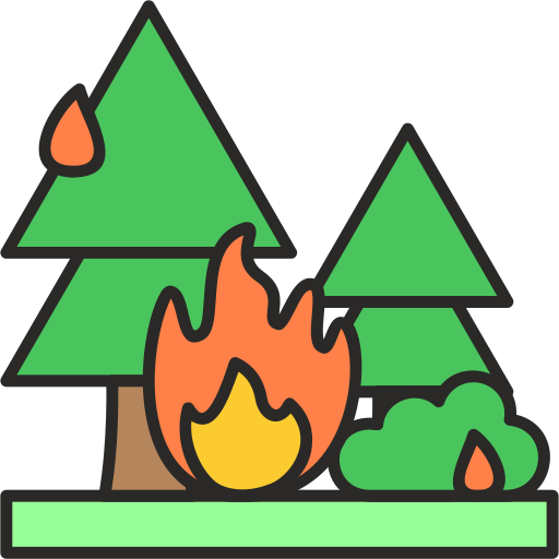 incendio forestal icono gratis