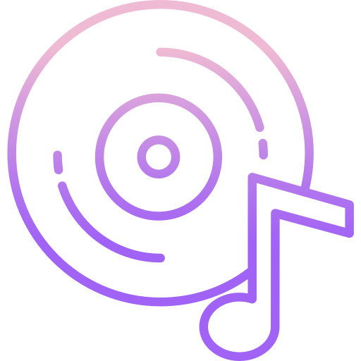 Music disc Icongeek26 Outline Gradient icon