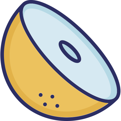 media naranja icono gratis