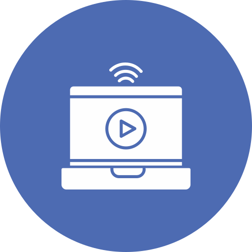 Online streaming free icon Online streaming free icon
