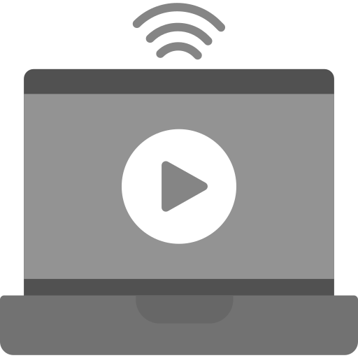 transmisión en línea icono gratis