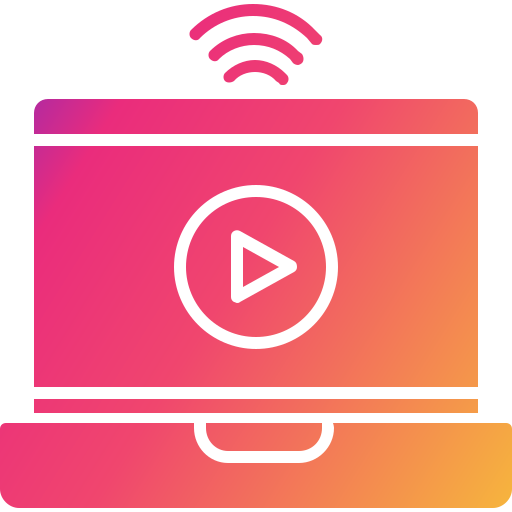 transmisión en línea icono gratis