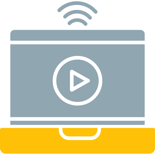 transmisión en línea icono gratis