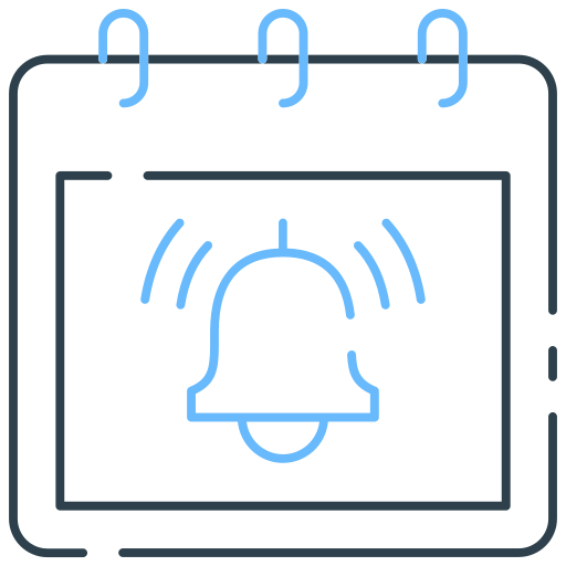 alerta de calendario icono gratis