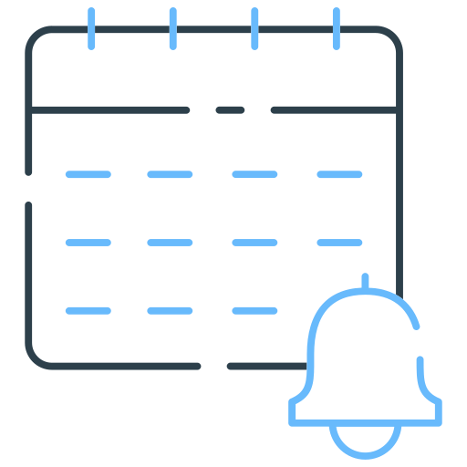alerta de calendario icono gratis