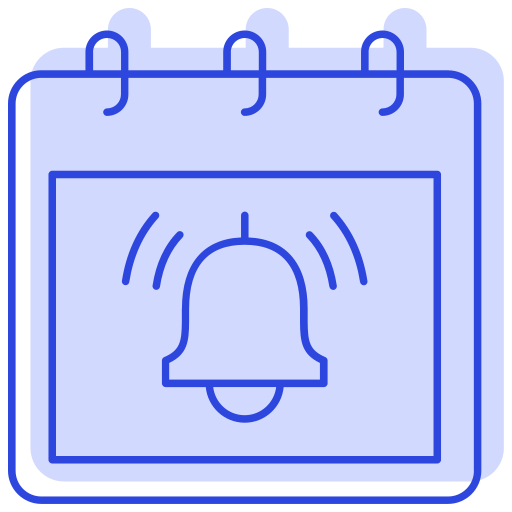 alerta de calendario icono gratis