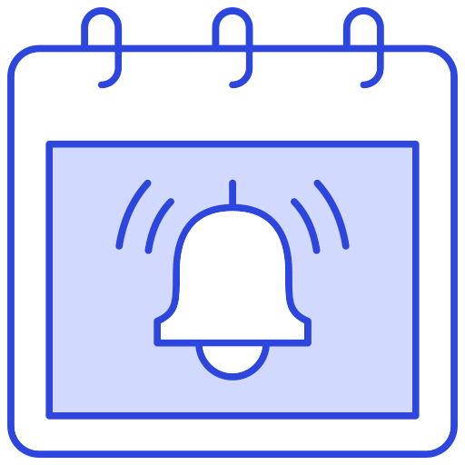 alerta de calendario icono gratis