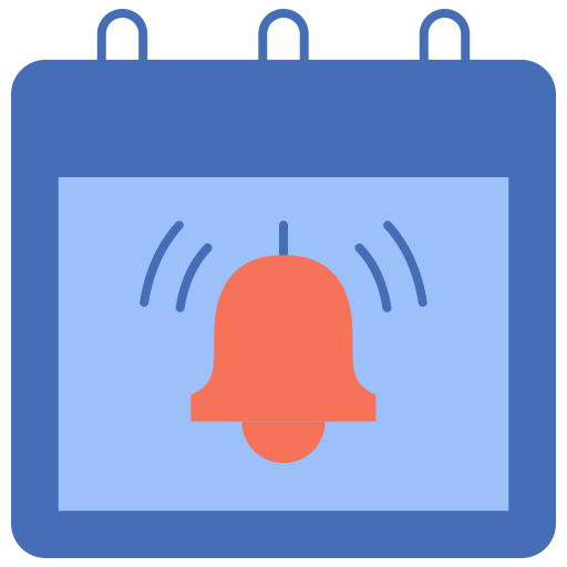 alerta de calendario icono gratis