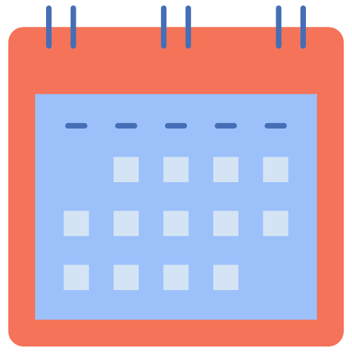 esquema del calendario icono gratis