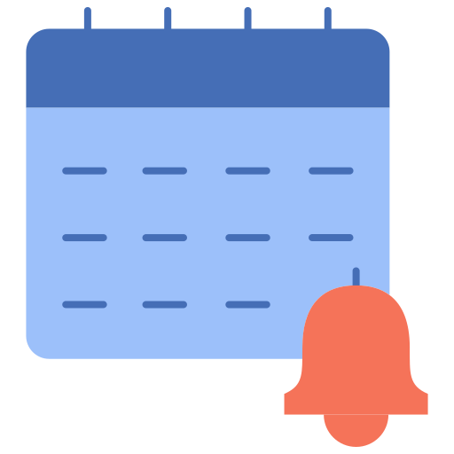 alerta de calendario icono gratis