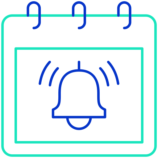 alerta de calendario icono gratis